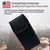 iPhone 18 ProMax / 17 ProMax Belt Holder -Medium- Premium Black Leather Vertical Holster with Magnetic Closure, Fits Commuter Cases, Secure Wrapped Clip