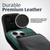 iPhone 17 ProMax, 17 Plus -Medium- Fits w/ Shockproof Commuter Style Cases, Premium Black Leather Vertical Belt Holder, Magnetic Closure HD Rotating Clip