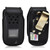 Samsung Rugby 4 Flip Phone Black Leather Fitted Case with Rotating Removable Metal Clip