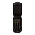 Kyocera DuraXE Epic Flip Phone FITTED CASE Black Leather Plastic Ratcheting Removable Belt Clip