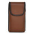 iPhone 14 13 12 (Standard & Pro models) Vertical Holster Case BROWN Leather Pouch with Executive Clip