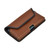 iPhone 15 14 13 12 (Standard & Pro models) Belt Case BROWN Leather Holster with Executive Belt Clip, Horizontal