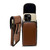 Turtleback Brown Belt Holder for iPhone 17 Pro 17 Air, 16 Pro, 15 Pro 14 Pro & 13 Pro -Small - Fits with Thin Silicone Style Cases, Premium Brown Leather Vertical Belt Loop Holster Magnetic Closure Leather Wrapped Clip