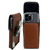 Turtleback Brown Belt Clip for iPhone 17 ProMax 17 Plus, 16 Promax, 15, 14, 13 Plus - Small - Fits with Slim Thin Silicone Style Cases, Premium Brown Leather, Vertical Belt Holder, Magnetic Closure HD Rotating Belt Clip