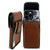 Turtleback Brown Belt Holder for iPhone 17 ProMax 17 Plus, 16 Promax, 15, 14, 13 Plus - Medium - Fits with Symmetry, Hybrid Style Cases, Premium Brown Leather Vertical Belt Loop Holster, Magnetic Closure Leather Wrapped Clip