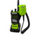KENWOOD Viking VP8000 with D RING V3 Carry Holster Case Extended Battery, Turtleback Holder fits Kenwood Viking VP8000 Green Radio-Black Leather Duty Belt