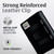 Samsung Z Fold8 -Large- Fits with Defender Bulky Style Cases, Black Leather, Horizontal  Belt Loop Case, Leather Wrapped Belt Clip