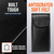 Turtleback Belt Holder for Samsung Z Fold8 -Large- Fits with Defender Bulky Style Cases, Black Leather Vertical Belt Loop Holster, Leather Wrapped Clip