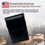 Samsung Z Fold8 -Large- Fits with Defender Bulky Style Cases, Black Leather Vertical Belt Holder Magnetic Closure HD Rotating Belt Clip