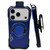 Balastec® iPhone 18 Pro  / 17 Pro Case with Belt Clip Holster, Turtleback Slim Blue MagSafe Case, Rugged Rotating Belt Clip