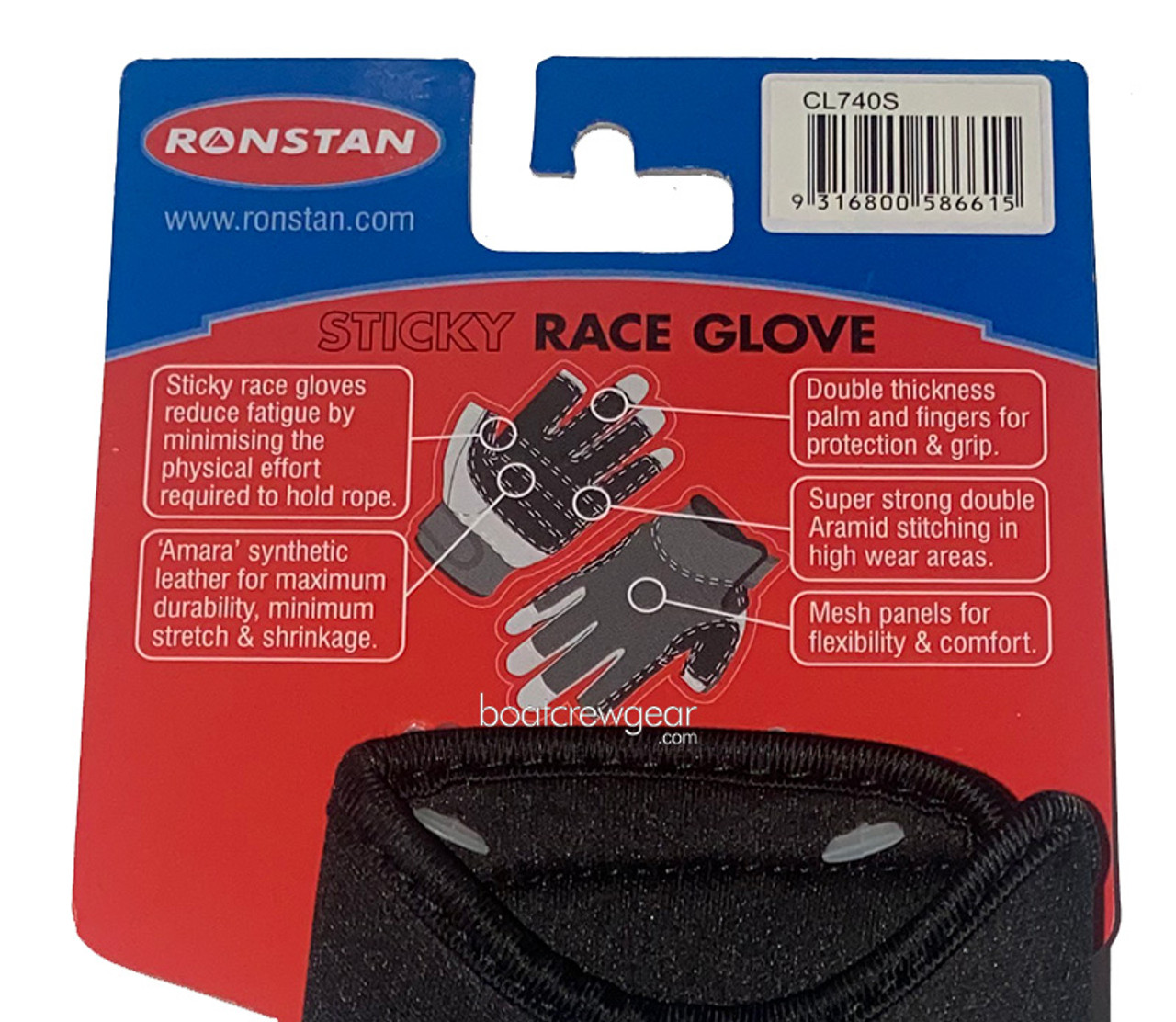 Ronstan Sticky Race Gloves, long fingers - Boat Crew Gear