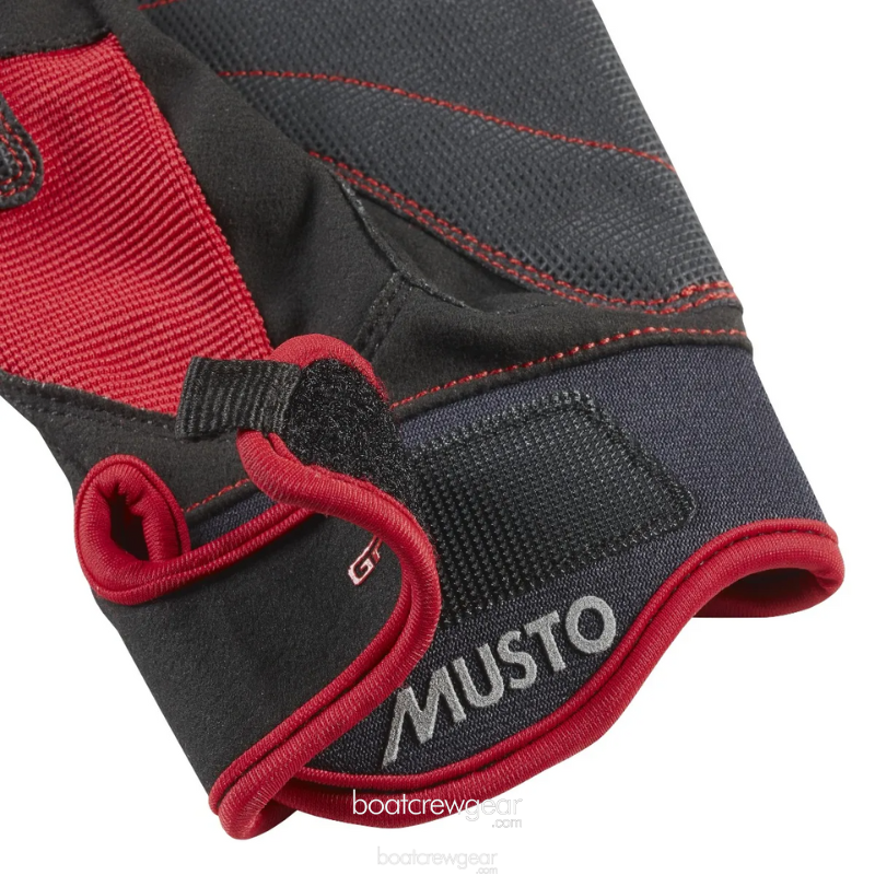 Musto Performance Segelhandschuhe – Lange Finger, Rot, Atmungsaktiv, Für Erwachsene (Unisex)