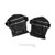 Pair of Vaikobi fleece-lined pogies clipped together for storage