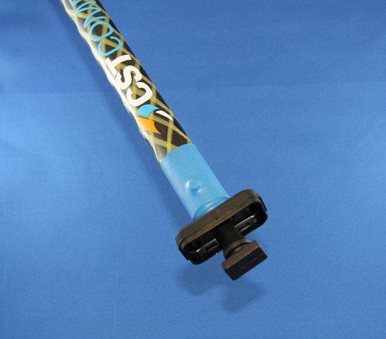 CST tiller extension grip and finish close up