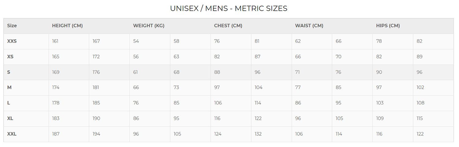 Vaikobi Size Guide