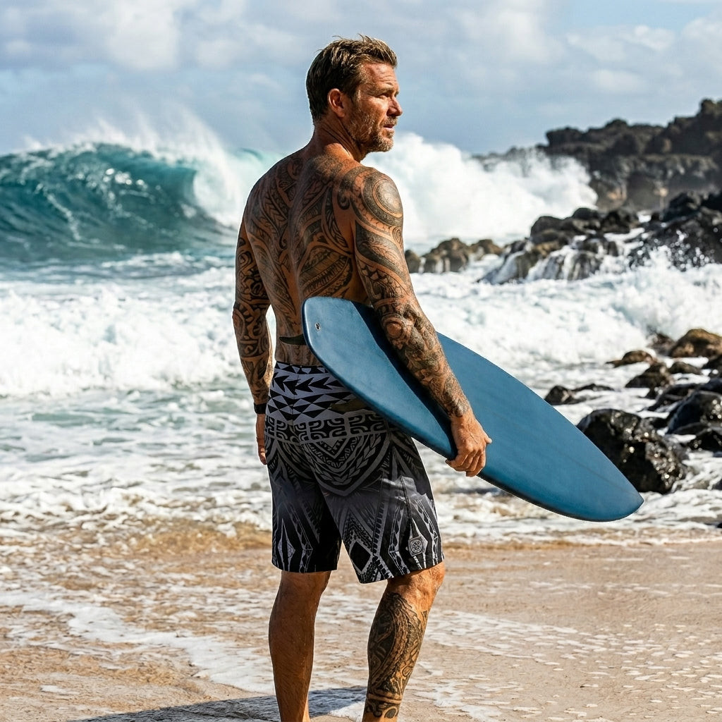 HIC 21-Inch Kona Tiki Stretch Boardshorts | OhanaWear