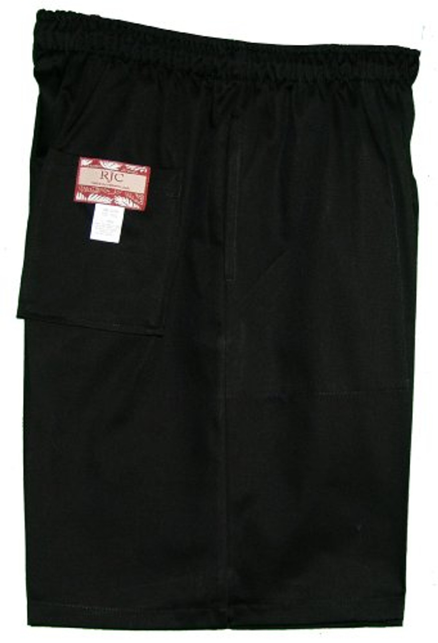 mens elastic waist twill shorts