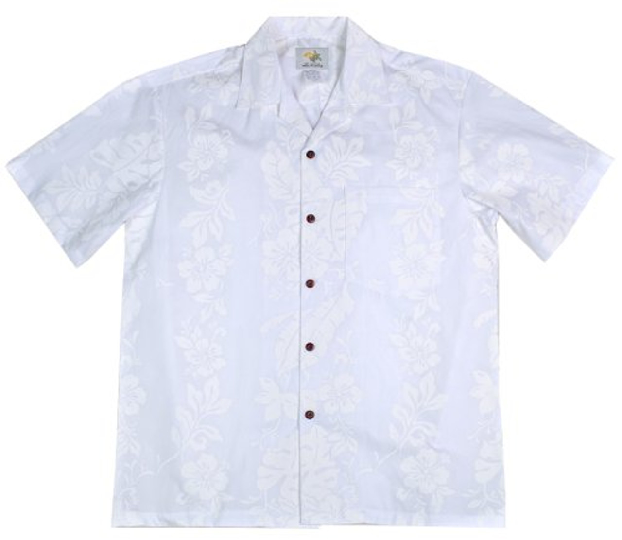 Two Palms Made in Hawaii Mens Hibiscus Panel Aloha Shirt