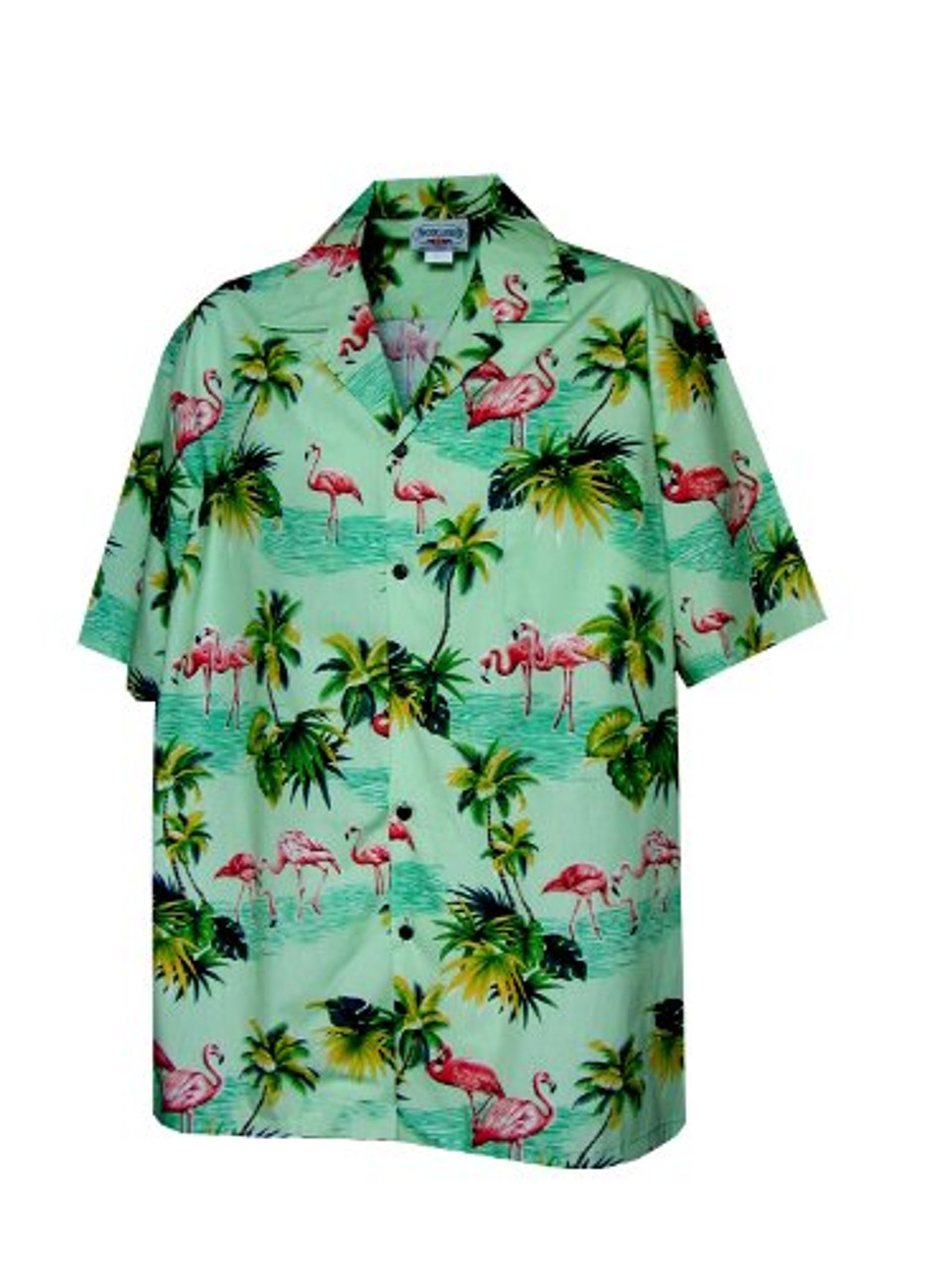 Pacific Legend Mens Pink Flamingo Paradise Shirt - OhanaWear