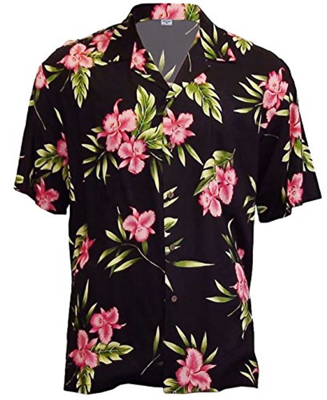 Two Palms Pali Orchid Red Rayon Women's Hawaiian Shirt