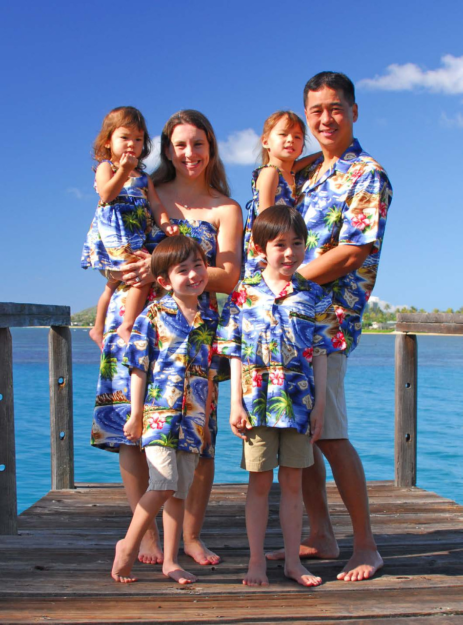 RJC Boys Hibiscus Hawaiian Island 2pc Cabana Set - OhanaWear