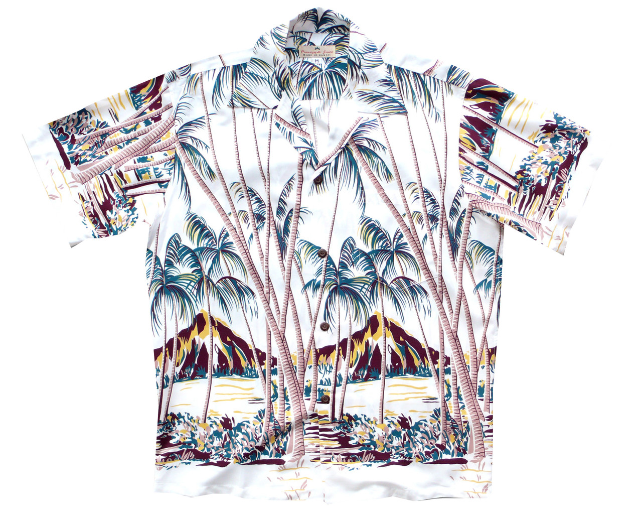 Pineapple Juice Mens Hawaiian Palm Shirt - OhanaWear