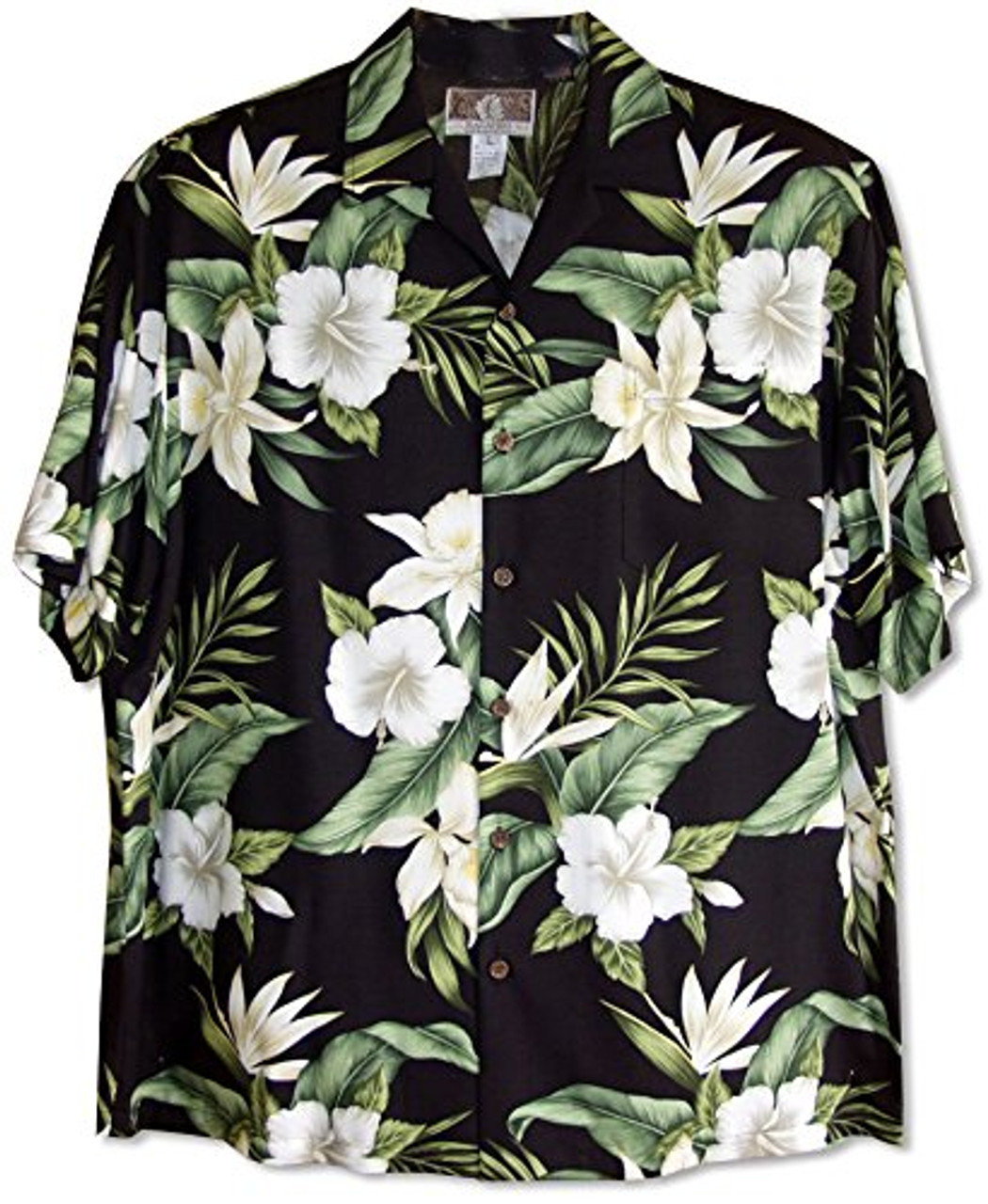 RJC Mens White Orchid Hibiscus Rayon Shirt - OhanaWear