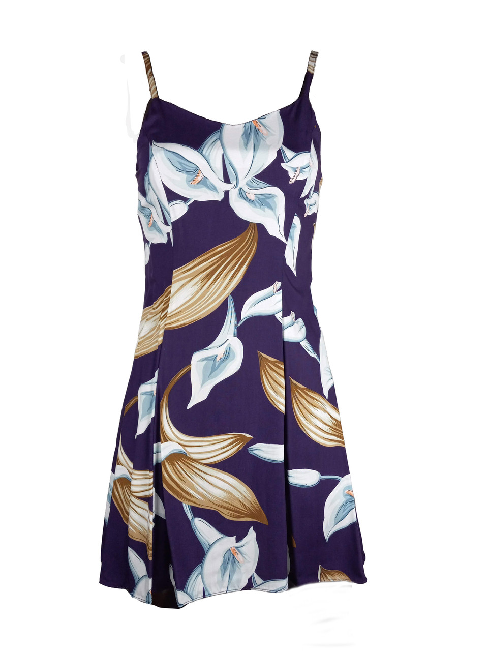 maxi dress cocktail dresses Halter Open Back Hawaiian Dress Tea Length Island Ceres Green / L main image 0