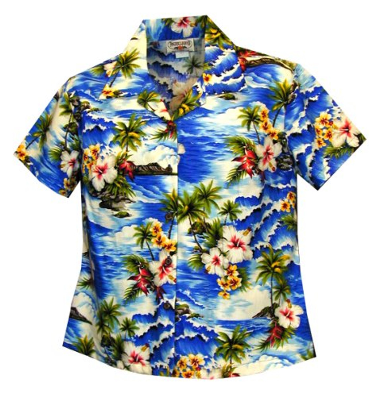 Pacific Legend Diamond Head Sunset Blue Hawaiian Shirt 4XL