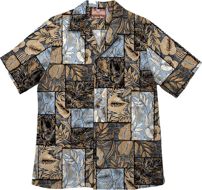 Jungle Leave Blocks Men's Hawaiian Shirt OhanaWear