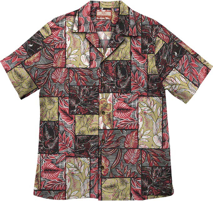 Jungle Leave Blocks Men's Hawaiian Shirt OhanaWear