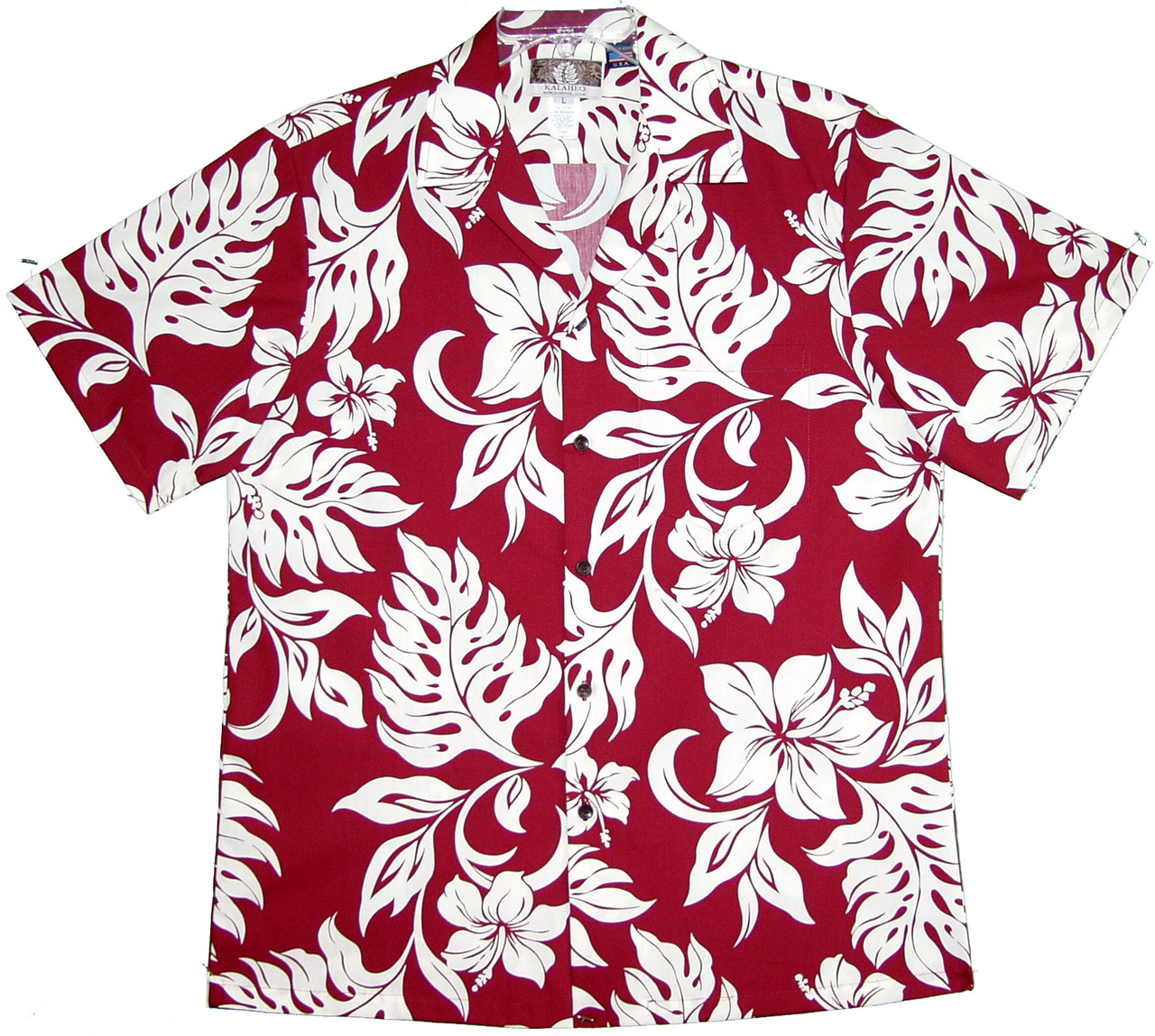Tropical Hibiscus Floral Hawaiian Print Men's Zip Up Hoodie
