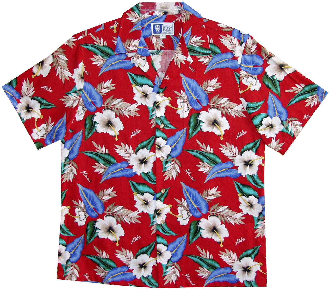 Colorful Hibiscus Men's Hawaiian Shirt