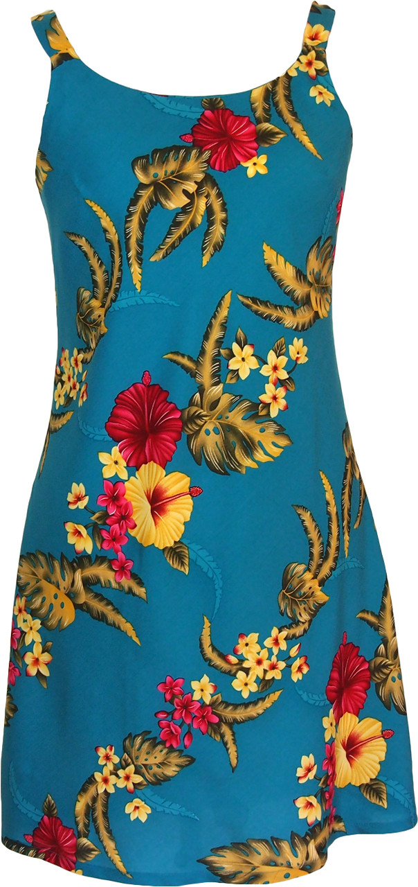 Floral Attraction Women's Bias Cut Slimming Hawaiian Dress - OhanaWear