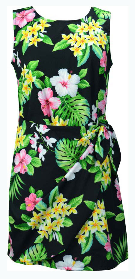 Plumeria Rayon Smocked Hawaiian Dress main image 1
