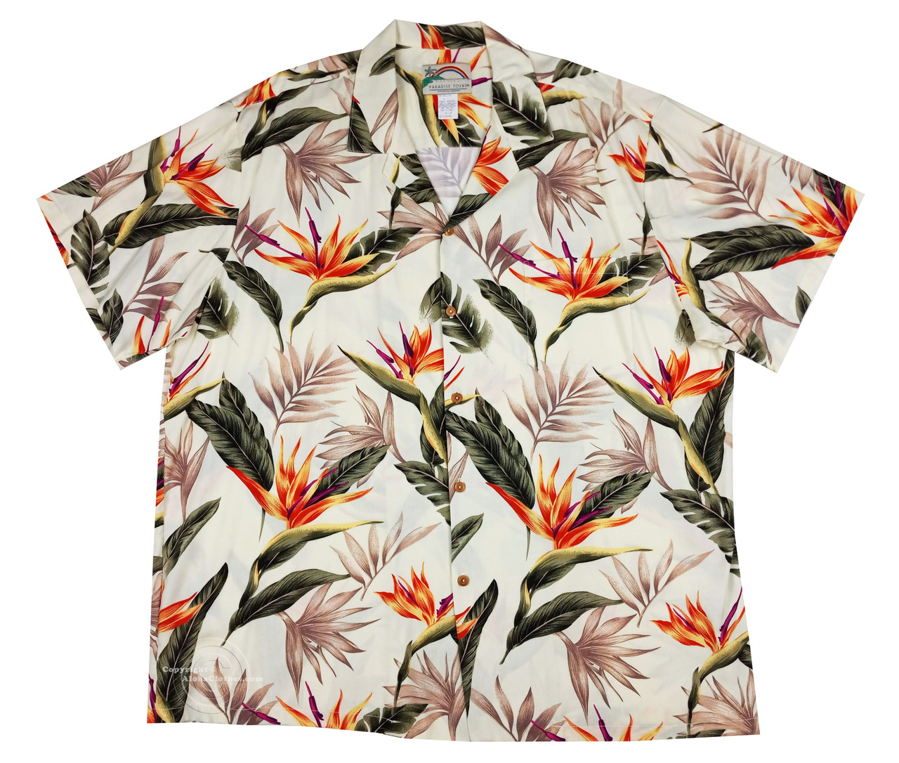 トップス KEONI OF HAWAII BIRD OF PARADISE Early KEONI OF HAWAII Bird of Paradise Shirt Rare Hawaiian