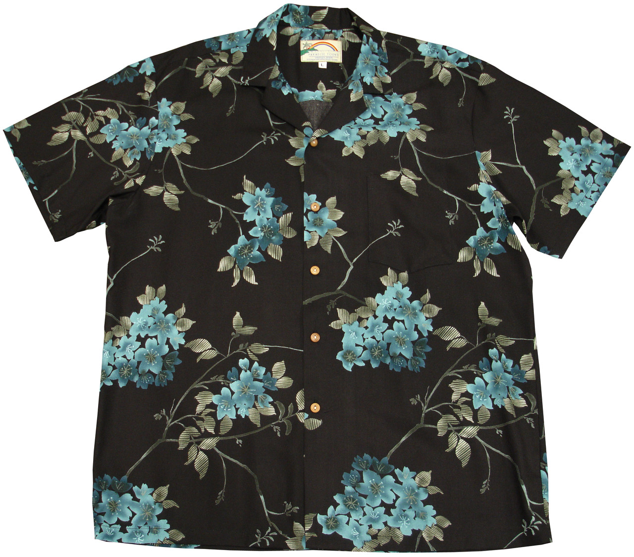 Paradise Found Men's Sakura Cherry Blossom Hawaiian Shirt - Rayon