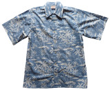 Go Barefoot Mens Island Palms Placket Reverse Shirt