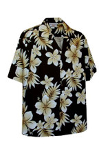 Pacific Legend Mens S to 4X Colossal Plumeria Hibiscus Shirt