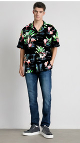 Paradise Found Men's Flamingo 19 Hawaiian Shirt