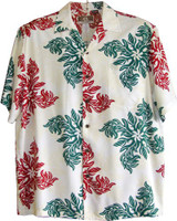 RJC Mens Hawaiian Christmas Snowflake Rayon Shirt