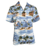 Polynesian Island Women's Hawaiian Camp Shirt