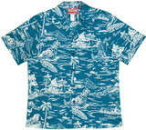 Woodcut Hawaiian Men's Hawaiian Shirt