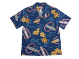 Surfboard Plumeria Lei Men's Hawaiian Shirt