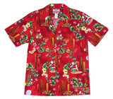 Christmas Longboard Santa Men's Hawaiian Shirt