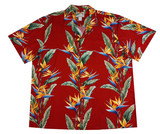 Paradise Found Men's Bird of Paradise Panel Hawaiian Shirt