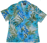 RJC Watercolor Tropics Women's Hawaiian Camp Shirt – Rayon, Made in Hawaii