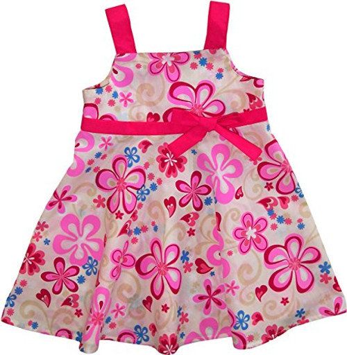 RJC Girl's Sweetheart Plumeria Butterfly Bow Flare Dress