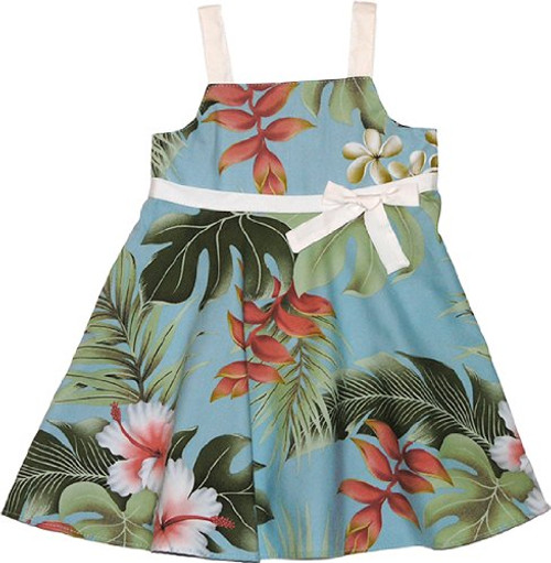 RJC Girl's Tropical Garden Butterfly Bow Flare Dress