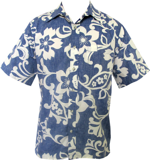 Go Barefoot Mens Star Pareau Placket Reverse Shirt